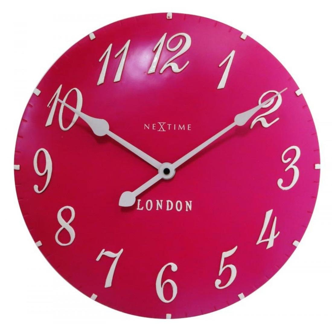 Nextime Zegar ścienny London Arabic, różowy