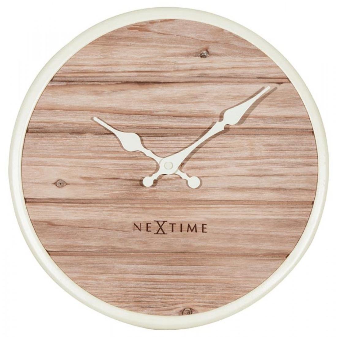 Nextime Zegar ścienny Plank, beżowy, 50 cm (Nex015543)