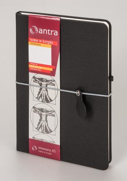Ateneum Notes A5 Kratka Renesans Czarny ANTRA