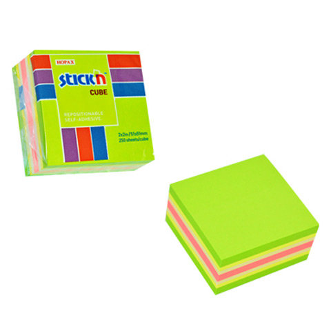 Stick'n Karteczki samop. STICK'N 51x51 250k. - mix zielon.