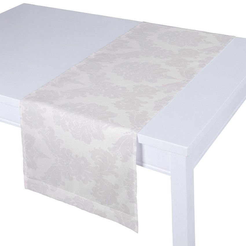 Dekoria pl Bieżnik prostokątny biały 40 × 130 cm Damasco 410-613-00