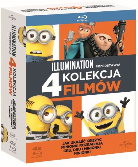 FILMOSTRADA Kolekcja Minionki 1-4 Blu Ray