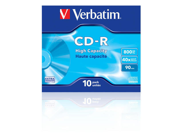 Płyty CD-R VERBATIM Extra Protection 43428, 800 MB, 40x, 10 szt.