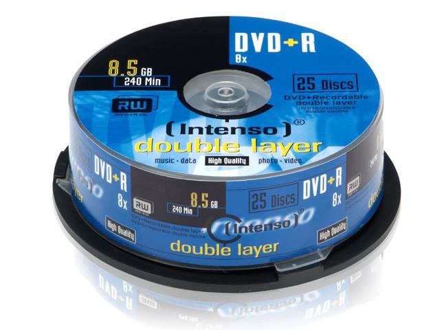 Intenso DVD+R 8.5GB 8x DOUBLE LAYER 25 Szpula NDITVRPCE020