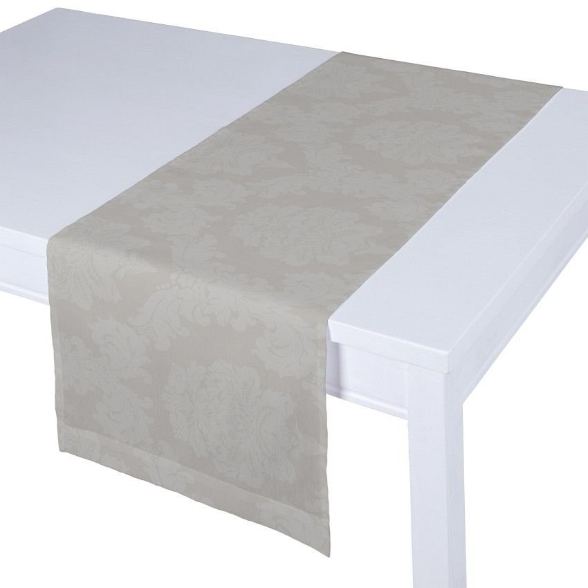 Dekoria pl Bieżnik prostokątny jasny popiel 40 × 130 cm Damasco 410-613-81