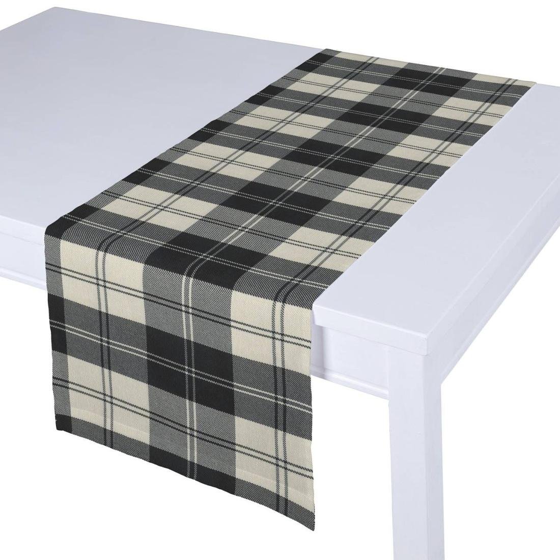 Dekoria pl pl Bieżnik prostokątny krata czarno-biała 40 × 130 cm Edinburgh 410-115-74