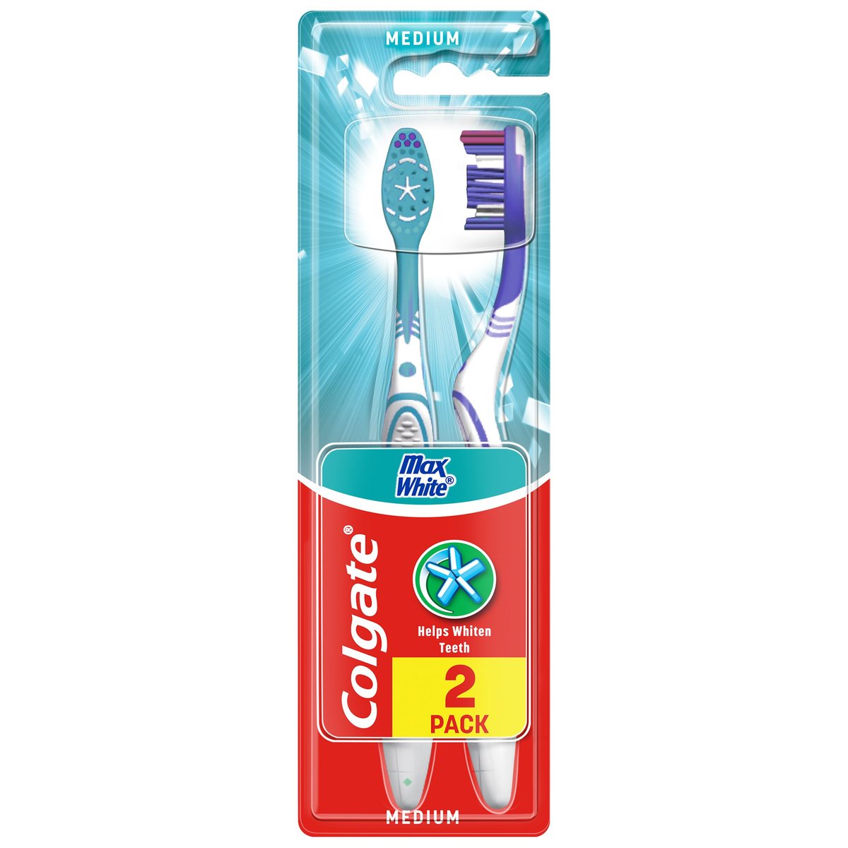 Colgate SZCZOTECZKA MAX WHITE ŚREDNIA 1+1 GRATIS zakupy dla domu i biura CN50034A