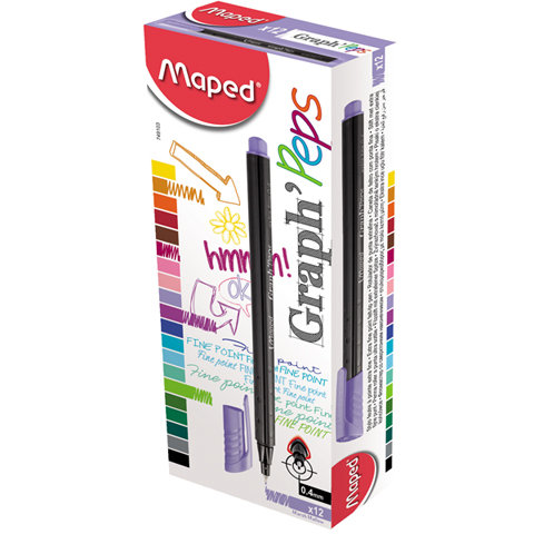 Maped 749103 Graph Peps Fineliner  Marshmallow (12 sztuk) 749103