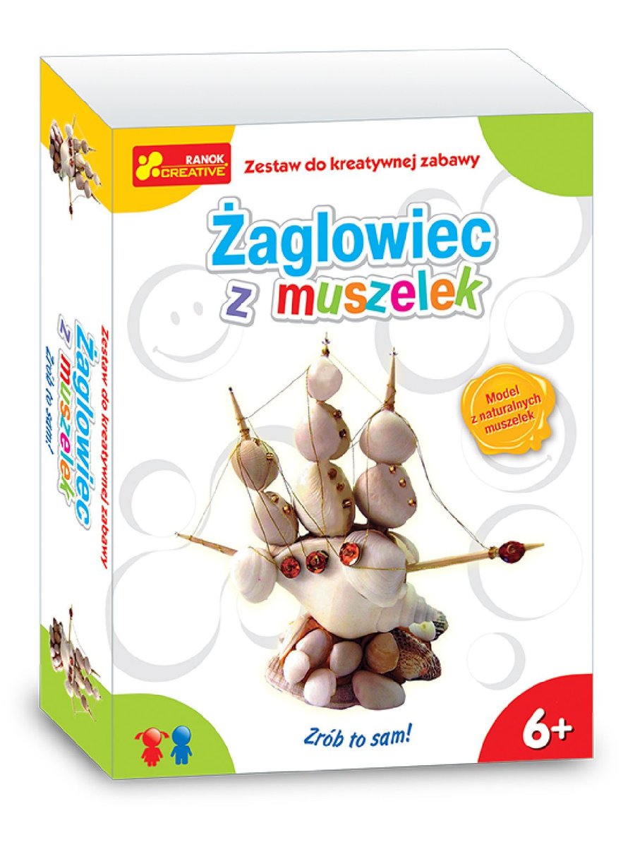 Ranok Creative Creative, model z muszelek Żaglowiec