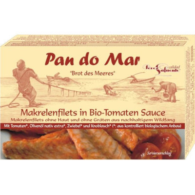 Pan Do Mar (rybołóstwo zrównoważone) MAKRELA W BIO SOSIE POMIDOROWYM 120 g - PAN