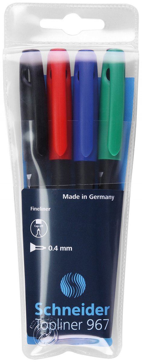 Schneider CIENKOPIS TOPLINER 967 0,4mm 4 KOLORY