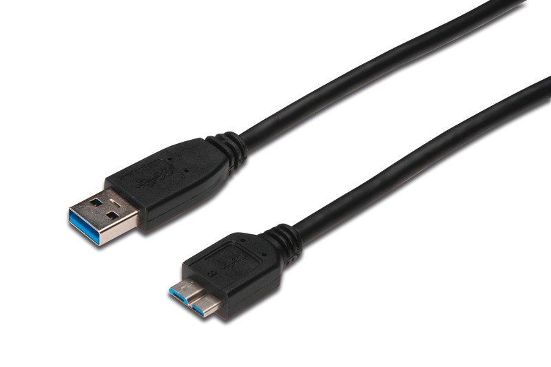 ASSMANN Kabel USB3.0 SuperSpeed, USB A wtyk / USB B Micro wtyk, Cu AWG 28, 2x ekranowane, dł. 1.0m AK-300116-010-S