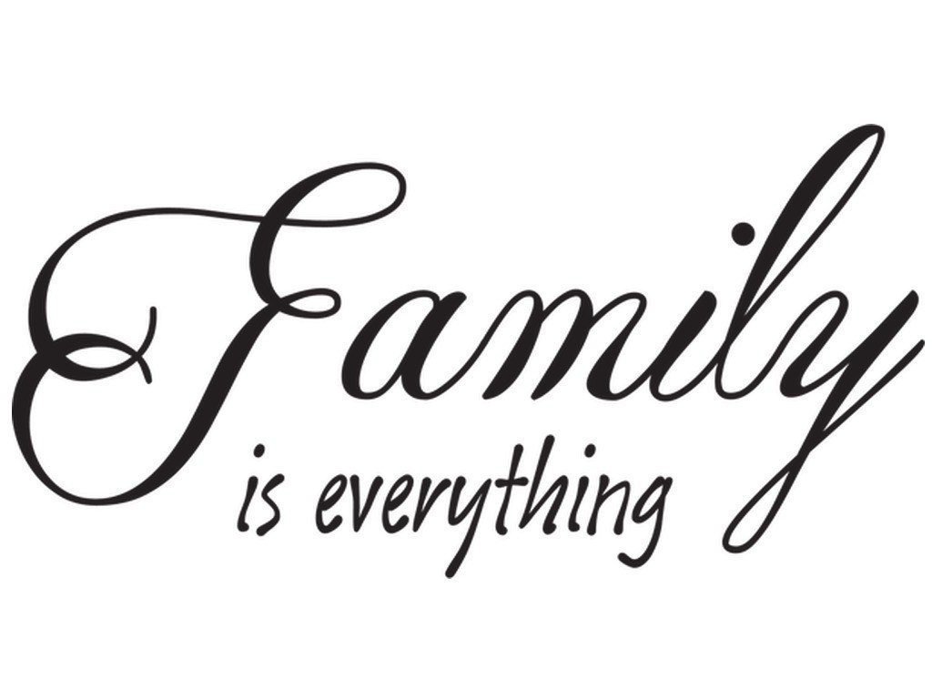 Cytaty, Family is everything, Naklejka ścienna, 200x100 cm