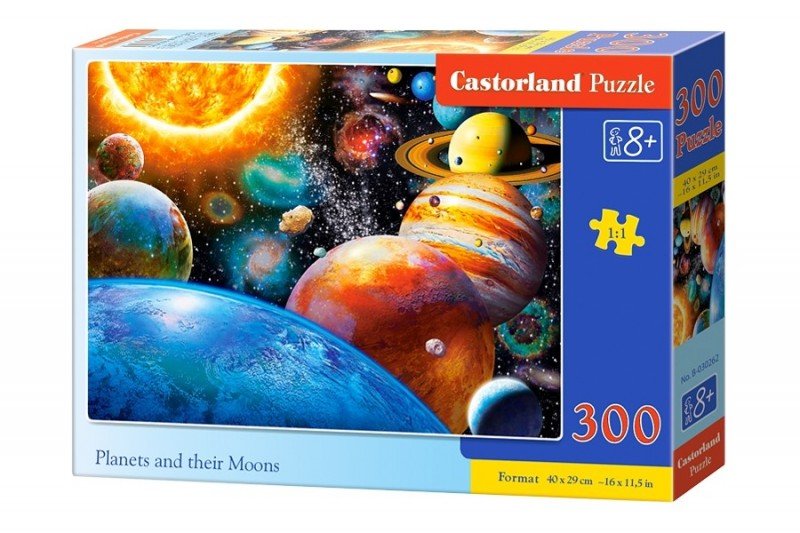 Puzzle 300 el. Planety i ich księżyce Castorland