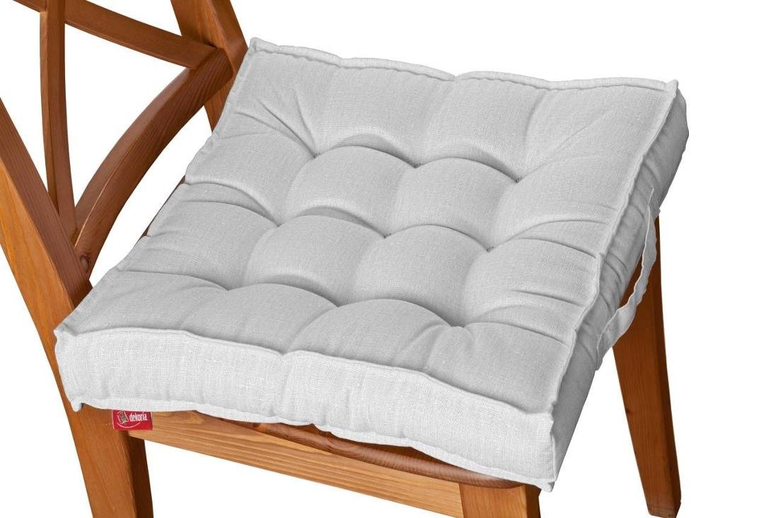 Dekoria Siedzisko Kuba na krzesło biały 50x50x10cm Linen 211-392-04