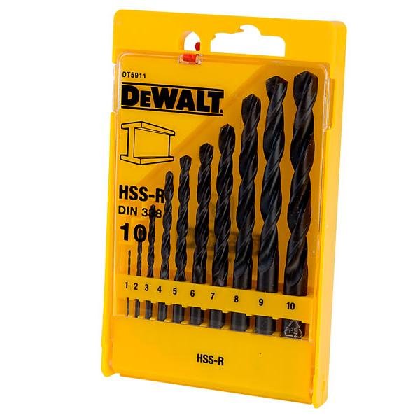 DeWalt zestaw do metalu DT5911 Zestaw wierteł do metalu 10 części.