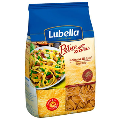 Lubella PEŁNE ZIARNO TAGLIATELLE MAKARON GNIAZDA WSTĄŻKI 400 G 16852352