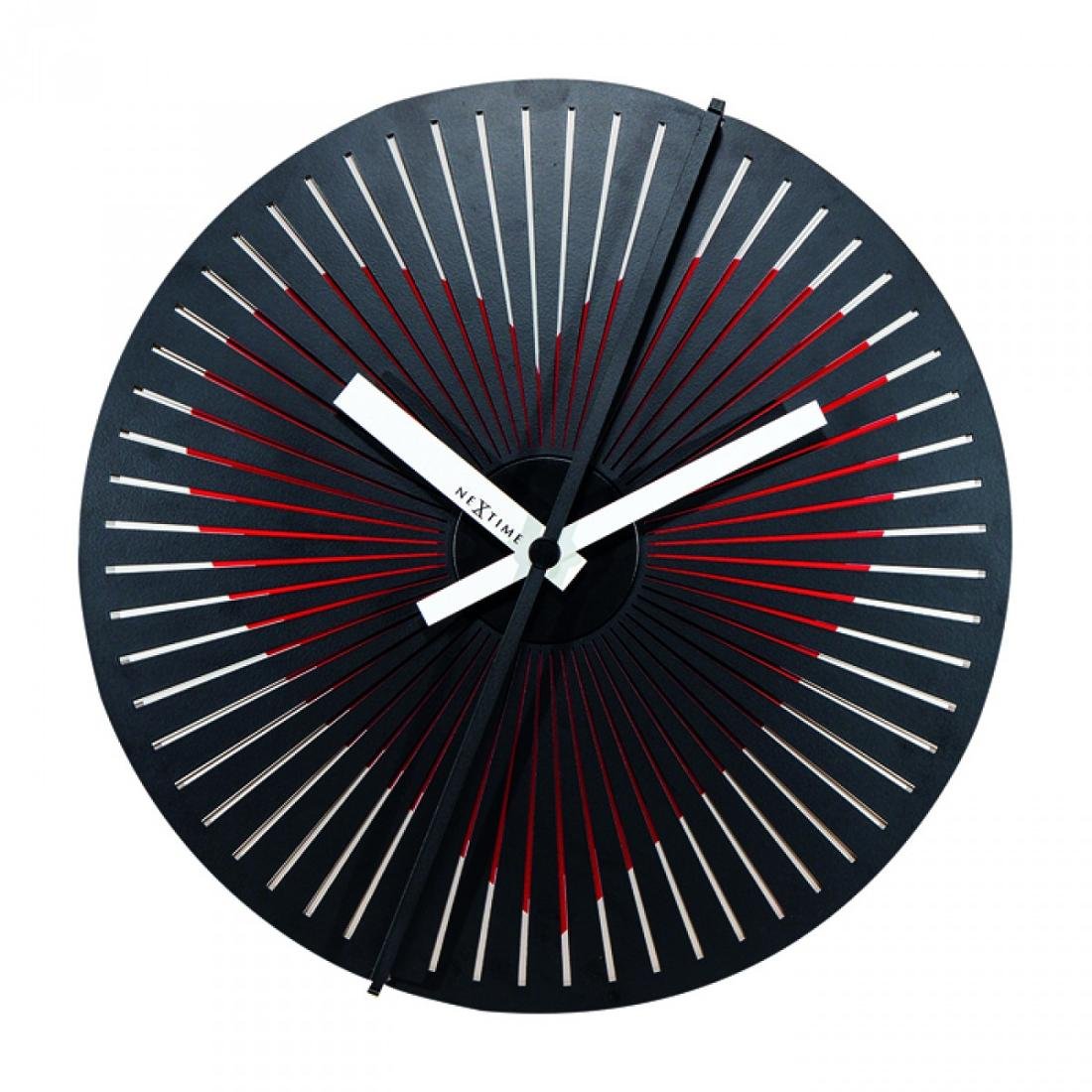Nextime Zegar ścienny z ruchomą tarczą Serce Kinegram, czarny, czerwony, 30 cm
