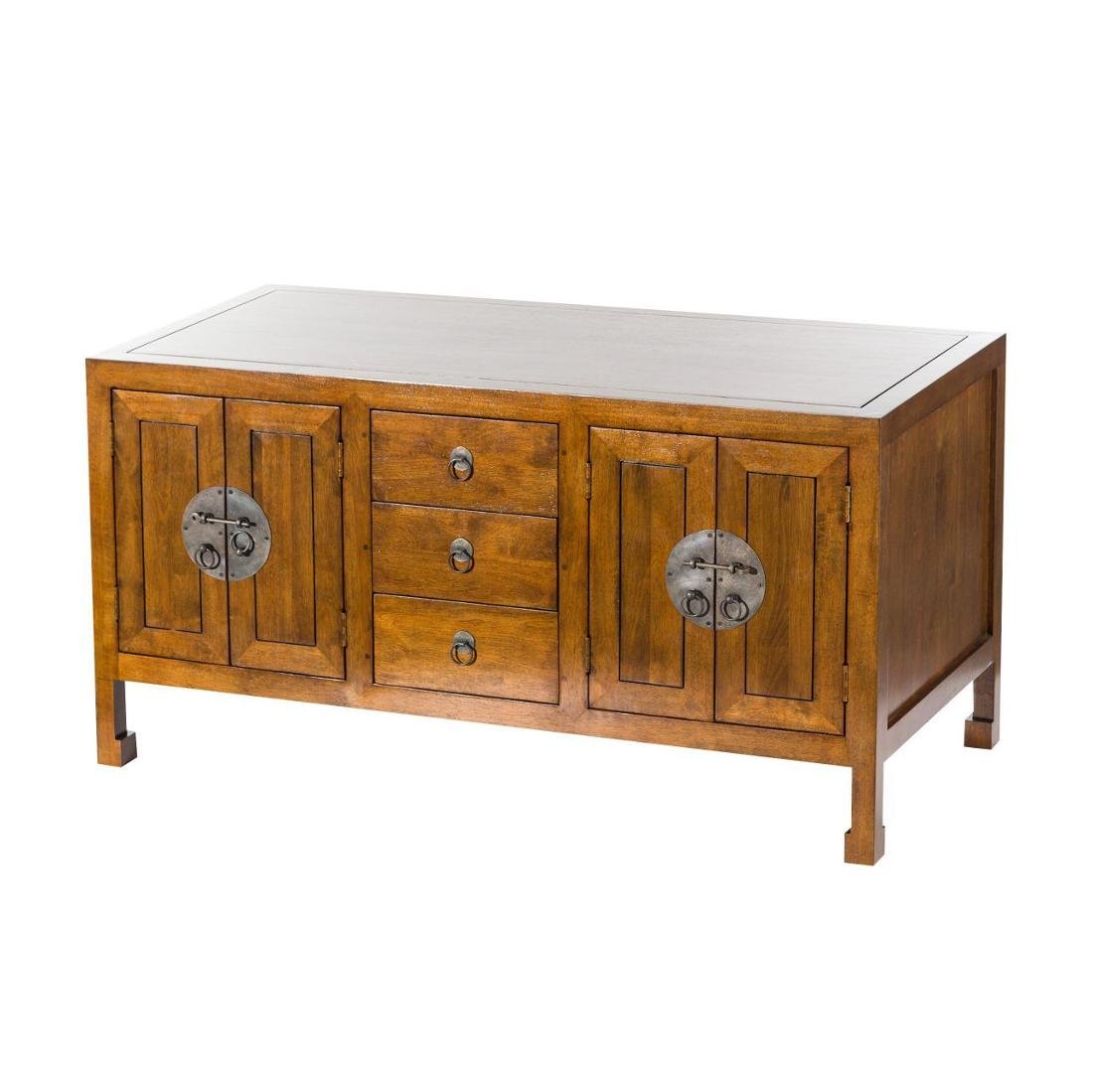 Dekoria Komoda Ibuku 3szuflady + 4 drzwi brown 126x55x65cm 126x55x65cm 006-416