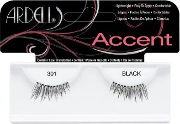 Ardell Accent Lashes 301 Black - Połówki sztuczne rzęsy nr 301 czarne, 1 para