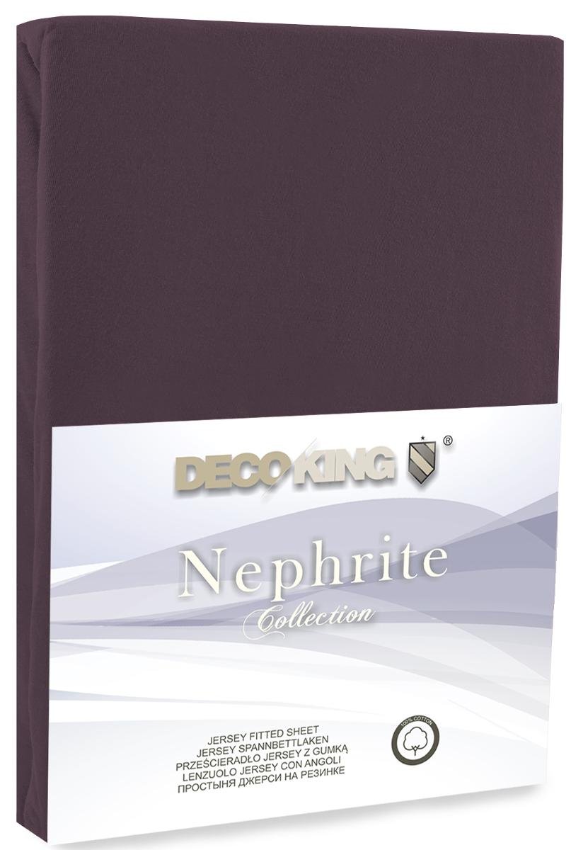 DecoKing DecoKing  Prześcieradło Jersey - Nephrite - Czekoladowy 140x200 cm