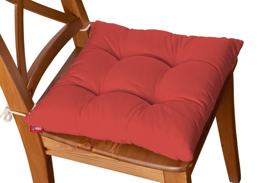 Dekoria Siedzisko Jacek na krzesło czerwony 38 × 38 × 8 cm Loneta 205-133-43