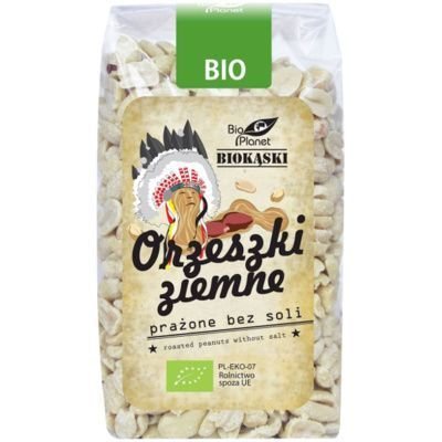 Bio Planet SERIA BRĄZOWA (orzechy i pestki) ORZECHY ZIEMNE PRAŻONE BEZ SOLI BI