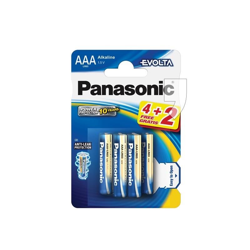 Panasonic 6 x Evolta LR03/AAA blister)