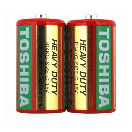 Toshiba Baterie cynkowo-węglowe R14 C folia 2 sztuki R14KG SP-2TGTE) R14KG SP-2TGTE