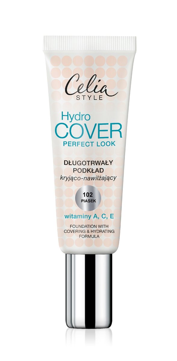 Celia Style Hydro Cover Perfect Look długotrwały podkład kryjąco-nawilżający 102 PIASEK