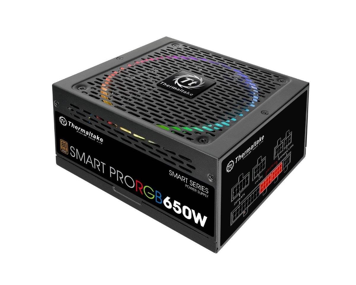 Thermaltake Thermaltake Zasilacz Thermaltake Smart Pro RGB 650W PS-SPR-0650FPCBEU-R (650 W; Aktywne; 140 mm) 2_184339