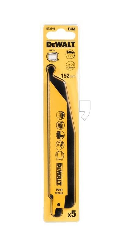 DeWalt Brzeszczoty do piły bagnetowej 152mm 5szt DT2346-QZ