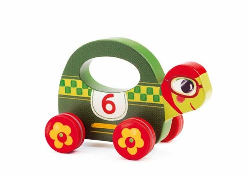 DJECO Drewniana zabawka na kółkach Speedy