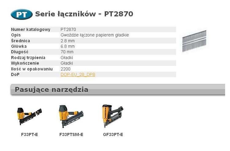 Stanley BOSTITCH Gwoździe BOSTITCH, 70 mm