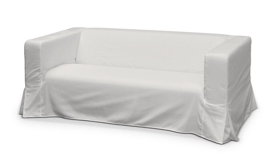 Dekoria Pokrowiec na sofę Klippan 2-osobową długi z kontrafałdami kremowa biel 177 x 88 x 66 cm Etna 1013-705-01