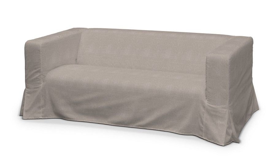 Dekoria Pokrowiec na sofę Klippan 2-osobową długi z kontrafałdami beżowo-szary 177 x 88 x 66 cm Etna 1013-705-09