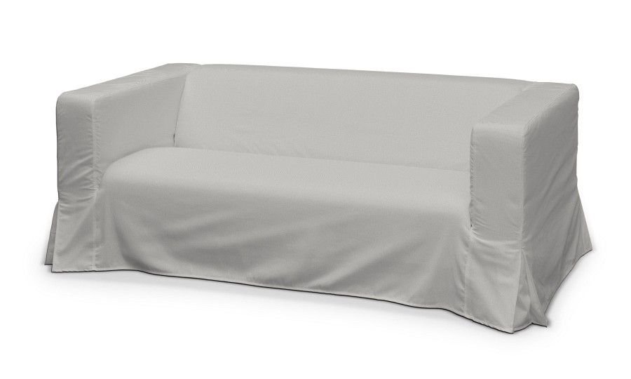 Dekoria Pokrowiec na sofę Klippan 2-osobową długi z kontrafałdami jasny popiel 177 x 88 x 66 cm Etna 1013-705-90