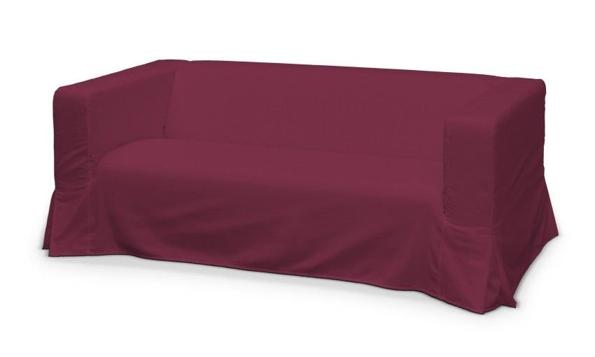 Dekoria Pokrowiec na sofę Klippan 2-osobową długi z kontrafałdami Plum śliwkowy) 177 x 88 x 66 cm Cotton Panama 1013-702-32