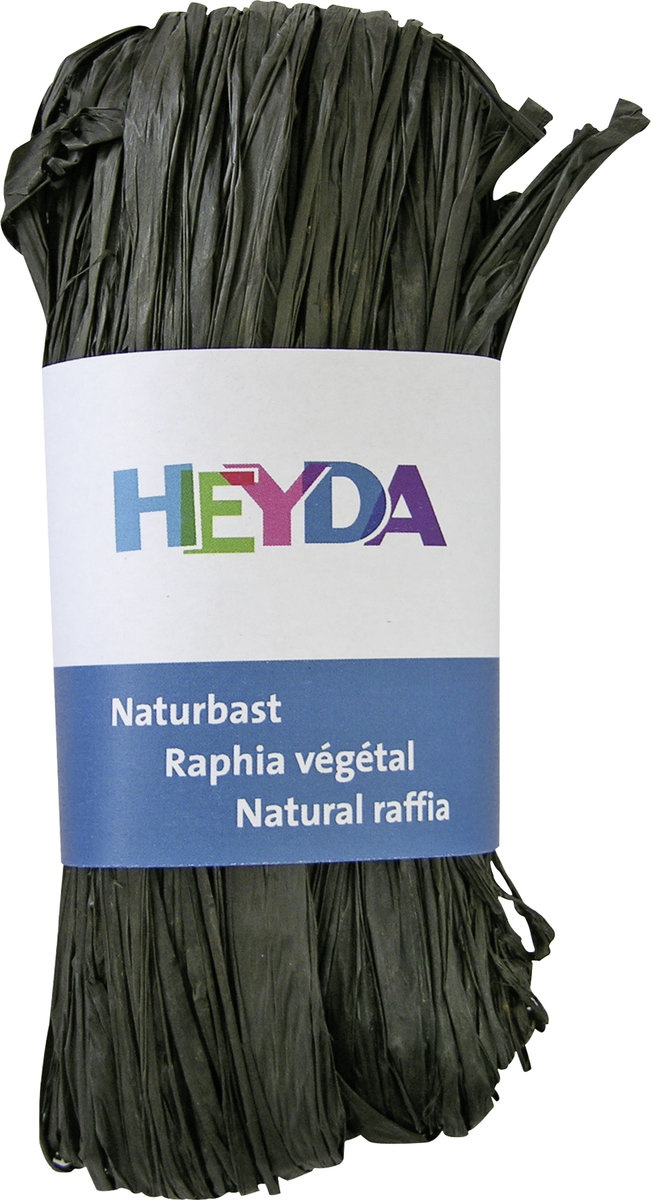 Heyda rafia naturalna 50 g, czarna