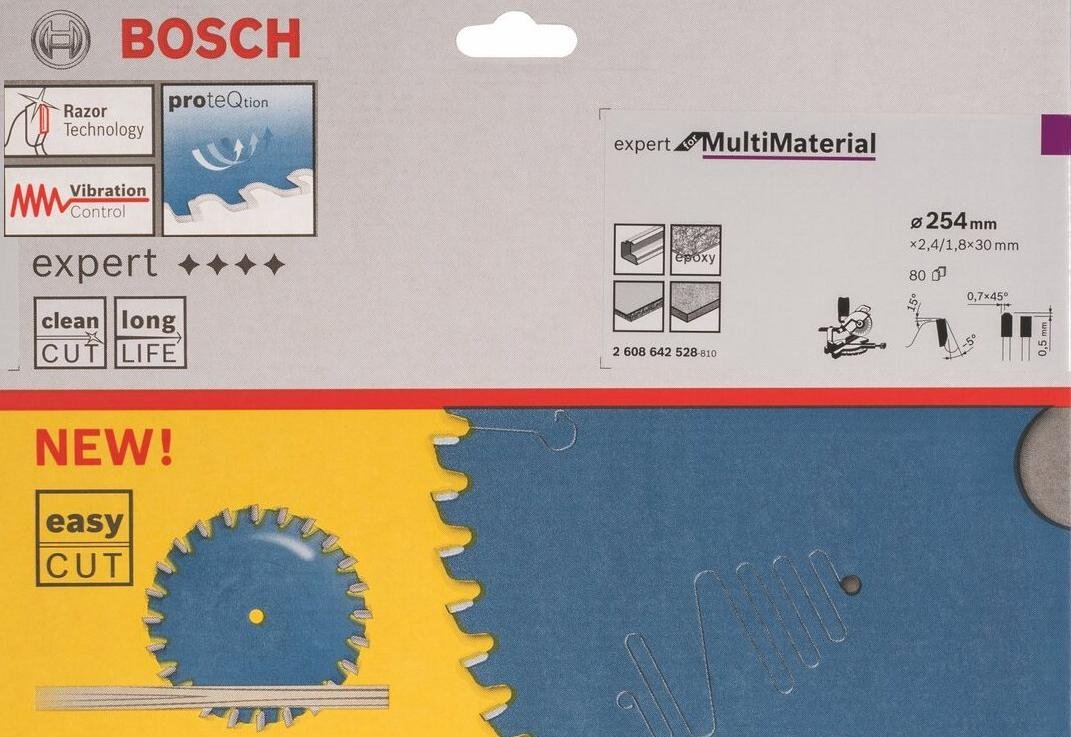 Bosch Tarcza do piły tarczowej Expert for Multi Material 254 x 30 x 2 4 mm 80 2608642528 1 szt