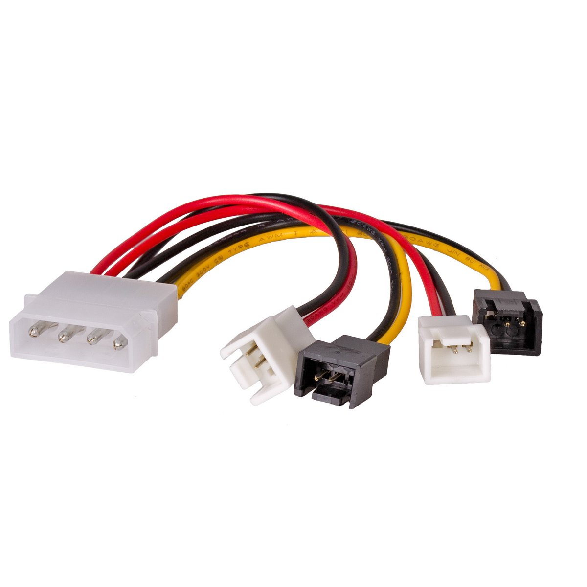 Molex Akyga Kabel zasilający Akyga AK-CA-34 2x 3pin 5V + 2x 3pin 12V F-M PVC 0,15m AK-CA-34