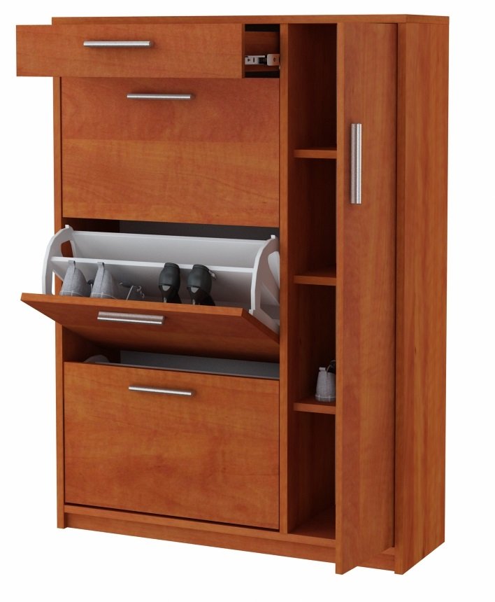 Szafka na buty LOCO-MALTA 3 SM, grusza polna, 90x28x125 cm