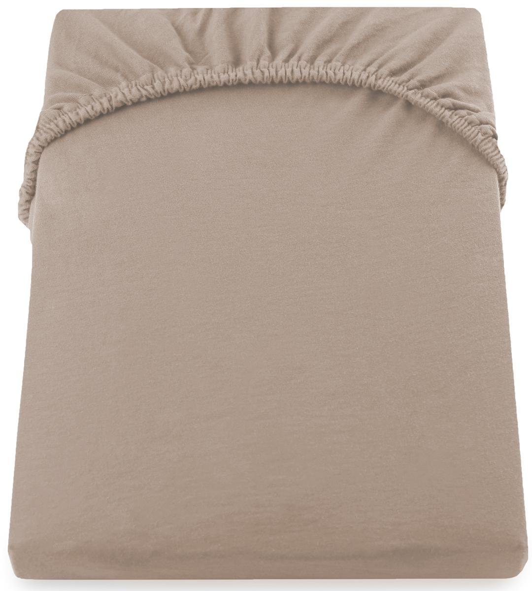 DecoKing DecoKing  Prześcieradło Jersey - Amber - Cappuccino 240x220 cm