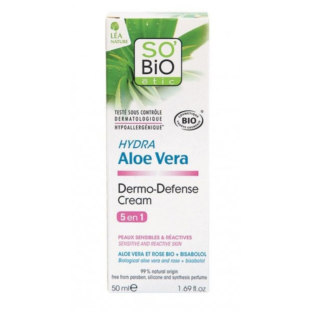 So Bio etic krem Dermo Defence dla skóry wrażliwej Bio Aloes, 50 ml