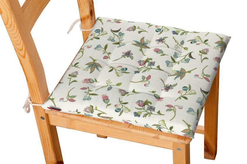 Dekoria Siedzisko Karol na krzesło małe kwiaty na jasnym tle 40 × 40 × 3,5 cm Londres 200-122-02