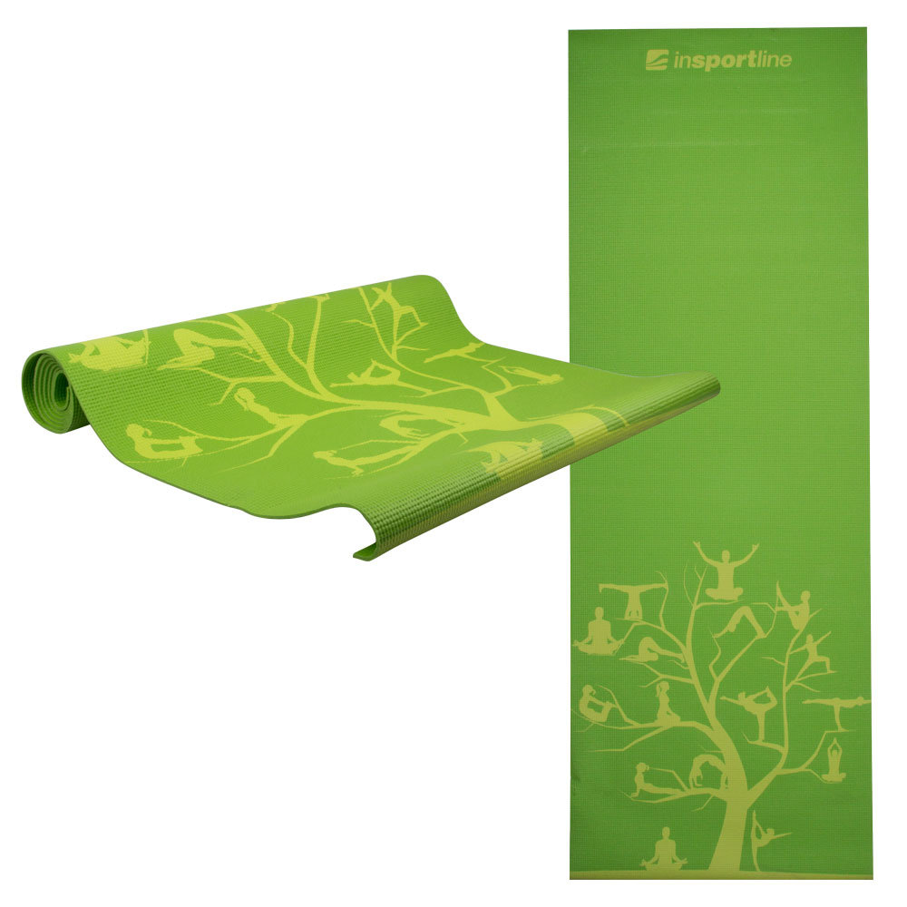 Insportline Mata do ćwiczeń Spirit joga, aerobik 172 x 61 cm - Kolor Zielony 11729-2