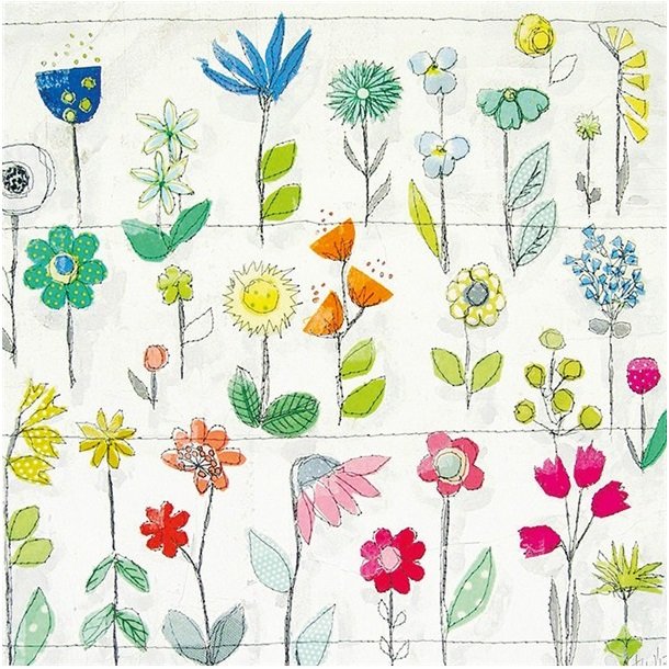 Ateneum Karnet kwadrat z kopertą Floral Pattern