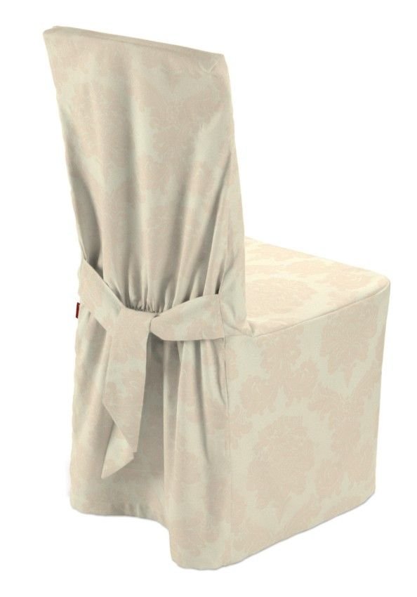 Dekoria Sukienka na krzesło ecru 45 × 94 cm Damasco 580-613-01