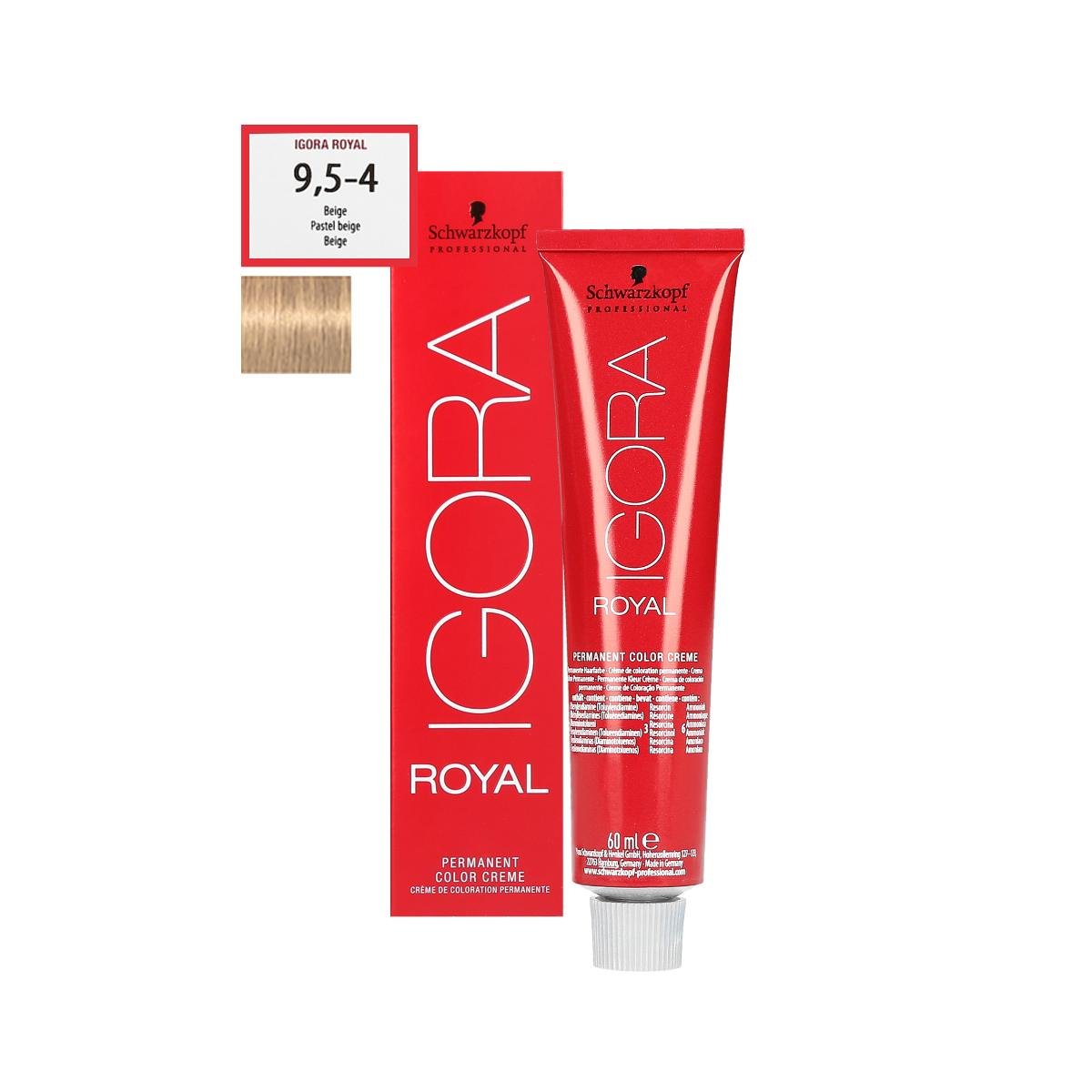 Schwarzkopf Professional, Igora Royal, farba do włosów 9,5-4, 60 ml