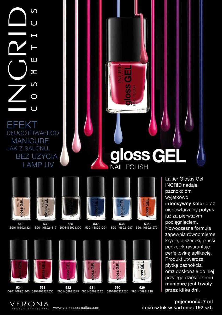 Ingrid Gloss Gel Żelowy Lakier Do Paznokci 530 7ml